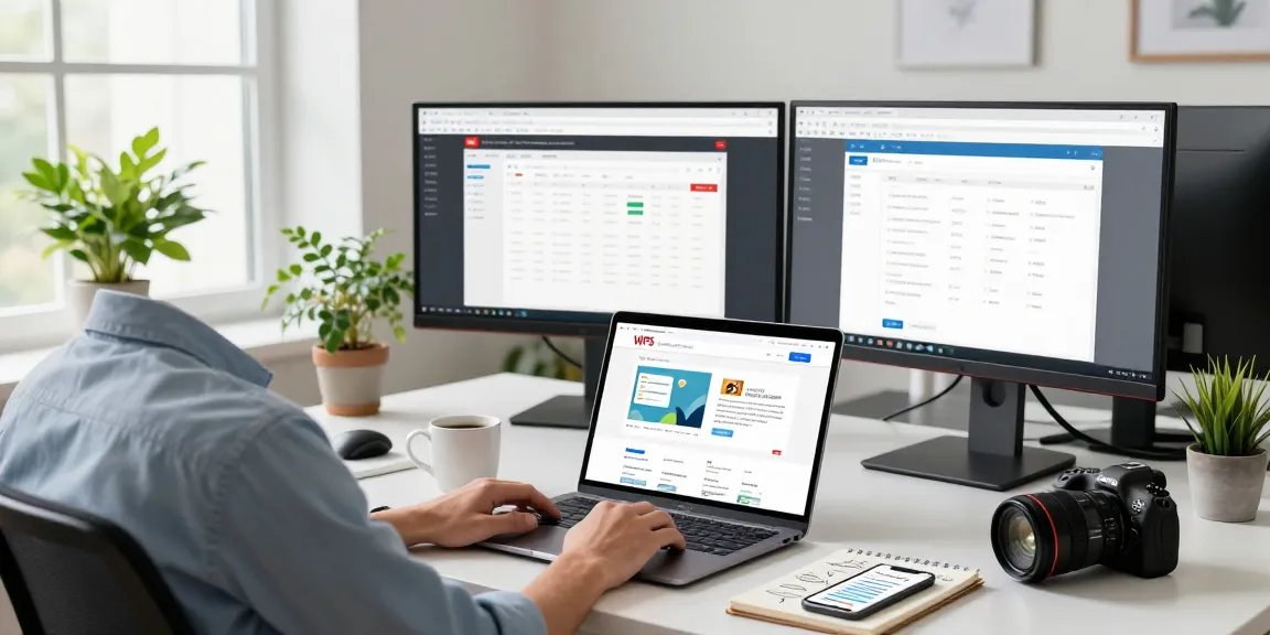 Working professional utilizing the WPS Official Website in a modern office setting, illustrating productivity and collaboration.
