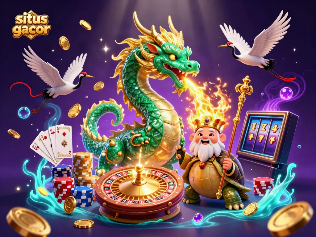 Experience fantastic wins at situs gacor as the jade dragon breathes golden fire beside lucky cranes.
